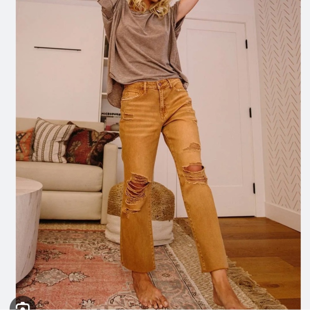 Vervet brown straight leg jeans